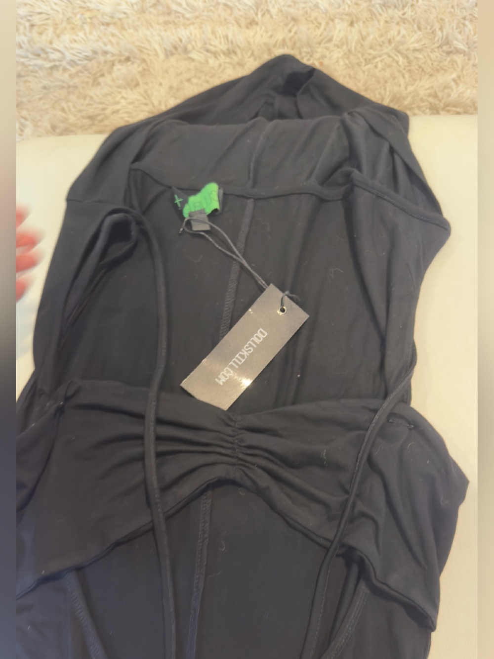 Dolls Kill Black Bandeau Bodysuit